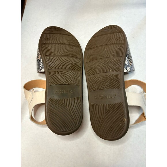 VIONIC WOMEN'S LEATHER SNAKE SKIN SANDALS US SZ 7 EU 38 - Picture 11 of 13